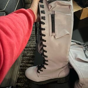 Lace up Reflective boots